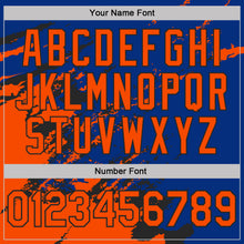 Load image into Gallery viewer, Custom Royal Orange-Black Brush Stroke Shatter Splatter Performance T-Shirt
