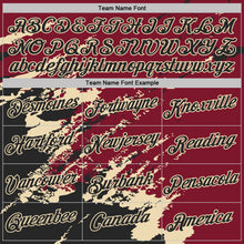 Загрузить изображение в средство просмотра галереи, Custom Crimson Black-Cream Brush Stroke Shatter Splatter Performance T-Shirt
