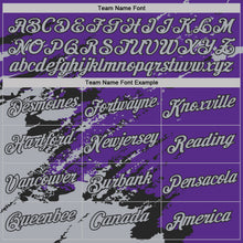 Load image into Gallery viewer, Custom Purple Gray-Black Brush Stroke Shatter Splatter Performance T-Shirt
