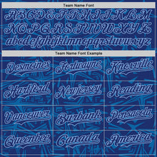 Load image into Gallery viewer, Custom Royal Blue-Light Blue Geometric Cyber Starburst Authentic Baseball Jersey
