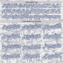 Load image into Gallery viewer, Custom White Gray-Royal Geometric Cyber Starburst Authentic Baseball Jersey
