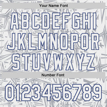 Load image into Gallery viewer, Custom White Gray-Royal Geometric Cyber Starburst Authentic Baseball Jersey
