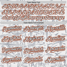 Laden Sie das Bild in den Galerie-Viewer, Custom White Gray Black-Orange Geometric Cyber Starburst Authentic Baseball Jersey
