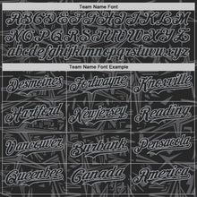 Load image into Gallery viewer, Custom Black Steel Gray-Gray Geometric Cyber Starburst Authentic Baseball Jersey
