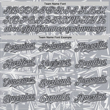 Laden Sie das Bild in den Galerie-Viewer, Custom Gray White-Black Geometric Cyber Starburst Authentic Baseball Jersey
