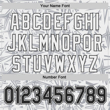 Load image into Gallery viewer, Custom White Black-Gray Geometric Cyber Starburst Authentic Baseball Jersey
