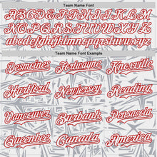 Laden Sie das Bild in den Galerie-Viewer, Custom White Gray-Red Geometric Cyber Starburst Authentic Baseball Jersey
