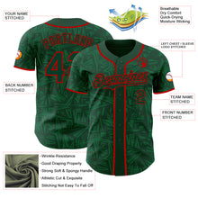 Laden Sie das Bild in den Galerie-Viewer, Custom Green-Red Geometric Cyber Starburst Authentic Baseball Jersey
