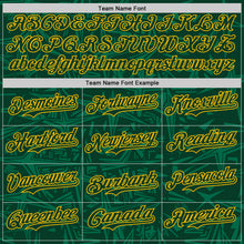 Load image into Gallery viewer, Custom Green-Gold Geometric Cyber Starburst Authentic Baseball Jersey
