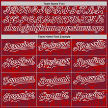 Charger l'image dans la galerie, Custom Crimson-Cream Geometric Cyber Starburst Authentic Baseball Jersey

