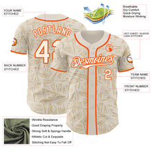 Charger l'image dans la galerie, Custom Cream-Orange Geometric Cyber Starburst Authentic Baseball Jersey
