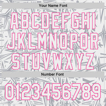 Charger l'image dans la galerie, Custom White Gray-Pink Geometric Cyber Starburst Authentic Baseball Jersey
