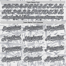 Charger l'image dans la galerie, Custom White Gray-Black Geometric Cyber Starburst Authentic Baseball Jersey
