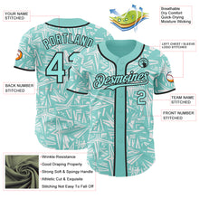 Charger l'image dans la galerie, Custom Ice Blue White-Black Geometric Cyber Starburst Authentic Baseball Jersey

