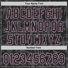Charger l'image dans la galerie, Custom Black Steel Gray-Light Pink Geometric Cyber Starburst Authentic Baseball Jersey
