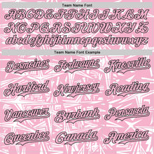 Charger l'image dans la galerie, Custom Light Pink White-Black Geometric Cyber Starburst Authentic Baseball Jersey
