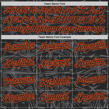 Charger l'image dans la galerie, Custom Black Steel Gray-Orange Geometric Cyber Starburst Authentic Baseball Jersey
