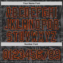 Charger l'image dans la galerie, Custom Black Steel Gray-Orange Geometric Cyber Starburst Authentic Baseball Jersey
