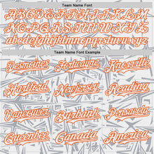 Charger l'image dans la galerie, Custom White Gray-Orange Geometric Cyber Starburst Authentic Baseball Jersey
