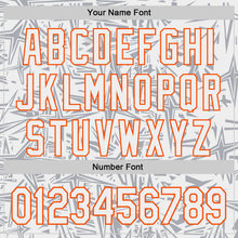 Charger l'image dans la galerie, Custom White Gray-Orange Geometric Cyber Starburst Authentic Baseball Jersey
