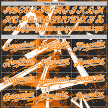Charger l'image dans la galerie, Custom Black White-Bay Orange Geometric Shards Dot Grid Authentic Baseball Jersey
