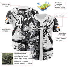 Charger l'image dans la galerie, Custom White Gray-Black Geometric Shards Dot Grid Authentic Baseball Jersey
