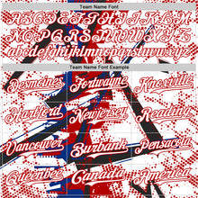 Charger l'image dans la galerie, Custom White Black Red-Royal Geometric Shards Dot Grid Authentic Baseball Jersey
