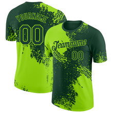 Загрузить изображение в средство просмотра галереи, Custom Green-Neon Green Abstract Brush Stroke Performance T-Shirt
