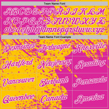 Загрузить изображение в средство просмотра галереи, Custom Yellow Deep Pink-White Abstract Brush Stroke Performance T-Shirt
