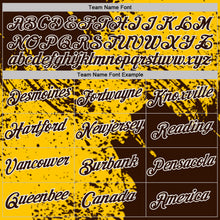 Laden Sie das Bild in den Galerie-Viewer, Custom Yellow Brown-White Abstract Brush Stroke Performance T-Shirt
