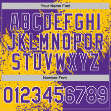 Загрузить изображение в средство просмотра галереи, Custom Yellow Purple-White Abstract Brush Stroke Performance T-Shirt
