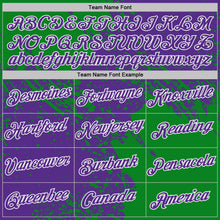 Laden Sie das Bild in den Galerie-Viewer, Custom Purple Grass Green-White Abstract Brush Stroke Performance T-Shirt

