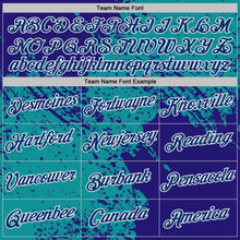 Загрузить изображение в средство просмотра галереи, Custom Teal US Navy Blue-White Abstract Brush Stroke Performance T-Shirt
