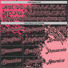 Laden Sie das Bild in den Galerie-Viewer, Custom Black Neon Pink-Medium Pink Abstract Brush Stroke Performance T-Shirt
