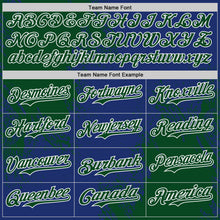 Laden Sie das Bild in den Galerie-Viewer, Custom Royal Green-White Abstract Brush Stroke Authentic Baseball Jersey
