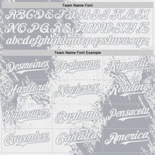 Load image into Gallery viewer, Custom White-Gray Abstract Brush Stroke Authentic Baseball Jersey
