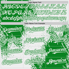 Load image into Gallery viewer, Custom White-Grass Green Abstract Brush Stroke Authentic Baseball Jersey
