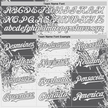 Laden Sie das Bild in den Galerie-Viewer, Custom White-Steel Gray Abstract Brush Stroke Authentic Baseball Jersey
