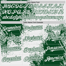 Laden Sie das Bild in den Galerie-Viewer, Custom White-Green Abstract Brush Stroke Authentic Baseball Jersey
