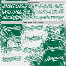 Laden Sie das Bild in den Galerie-Viewer, Custom White-Kelly Green Abstract Brush Stroke Authentic Baseball Jersey

