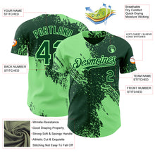 Charger l'image dans la galerie, Custom Green-Pea Green Abstract Brush Stroke Authentic Baseball Jersey
