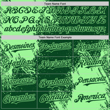 Charger l'image dans la galerie, Custom Green-Pea Green Abstract Brush Stroke Authentic Baseball Jersey
