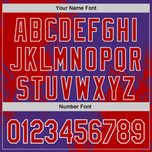 Load image into Gallery viewer, Custom Purple Red-White Abstract Brush Stroke Authentic Baseball Jersey
