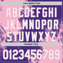 Load image into Gallery viewer, Custom Purple White-Light Pink Abstract Brush Stroke Authentic Baseball Jersey
