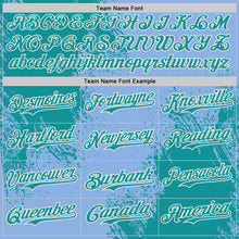 Load image into Gallery viewer, Custom Light Blue Teal-Cream Abstract Brush Stroke Authentic Baseball Jersey
