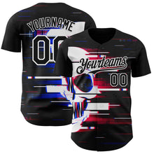 Load image into Gallery viewer, Custom Black-White Skull Authentic Baseball Jersey

