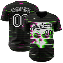 Load image into Gallery viewer, Custom Black-White Skull Authentic Baseball Jersey

