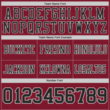 Charger l'image dans la galerie, Custom Crimson Black-White Authentic Distressed Scratch Brush Stroke Football Jersey

