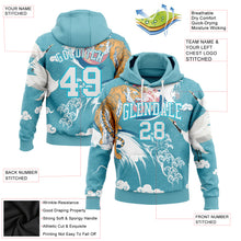 Load image into Gallery viewer, Custom Stitched Lakes Blue White 3D Pattern Design Crane And Tiger Sports Pullover Sweatshirt Hoodie
