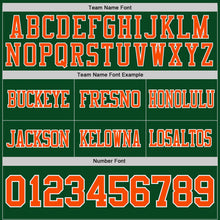 Load image into Gallery viewer, Custom Green Orange-White Authentic Abstract Shattered Paint Splatter Football Jersey
